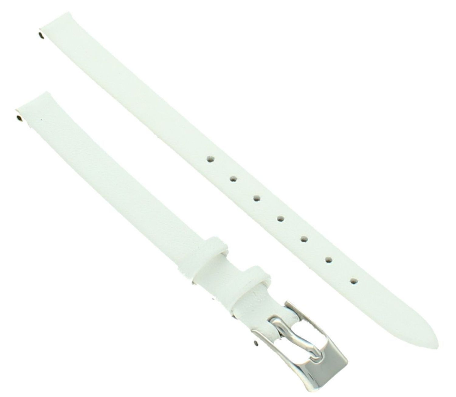 Pasek skórzany do zegarka biały 8 mm A132 biały. Pasek do zegarka damskiego. Pasek biały 10mm. Pasek damski biały.1.jpg